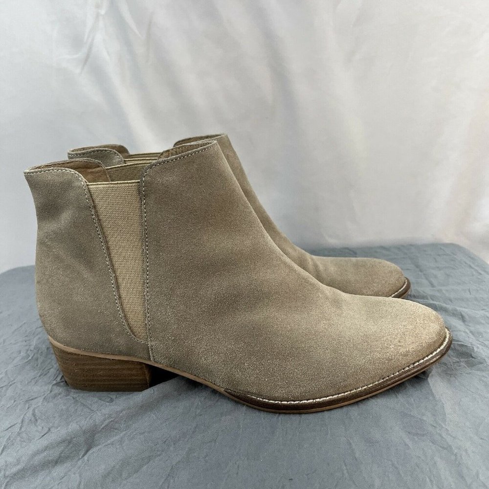 Seychelles Booties Womens 8.5 Tan Suede Chelsea Offstage Anthropologie